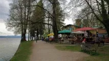 Пляж на Штарнберзькому озері у Тутцінгу озері