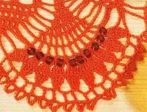 Серветка з бісером для в’язання гачком гачком