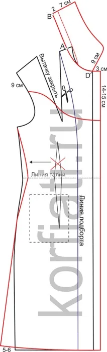 Викройка пальто зі шліцею від Анастасії Корфіаті пальто
