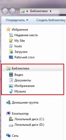 Бібліотеки в Windows 7 - наводимо лад на комп’ютері бібліотеки