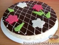 Рецепт Красивий торт з вафель зі згущеним молоком рецепт