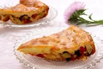 Рецепт пирога з овочами (кабачок, цибуля, перець, помідори) - рецепт з покроковими фото. овочами