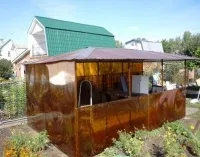 Дерев’яні та металеві альтанки з полікарбонатом дерев