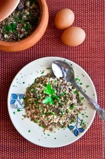 Гречана каша з грибами грибами