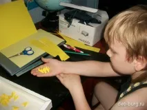 Картина в техніці орігамі «На полі», ростем та розвиваємося разом з мамою! техніці