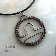 Плетемо кулон «Ваги» з дроту в техніці wire wrap – Ярмарок Майстрів wire