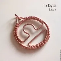 Плетемо кулон «Ваги» з дроту в техніці wire wrap – Ярмарок Майстрів дроту