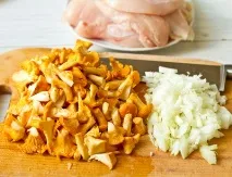 Рецепт курячого філе з вершковим соусом з лисичок на Смачному Блозі соусом