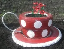 Вазони із шин своїми руками фото руками