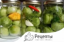 Засолювання зелений помідор з часником на зиму фото рецепт зиму