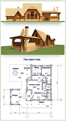 Лазня з альтанкою - вибираємо проект поєднаної споруди лазня