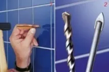 Як зробити отвір у плитці під дюбелі, великих розмірів зробити