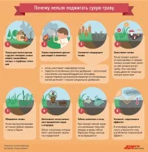 Інфографіка чомусь не можна підпалювати суху траву чомусь