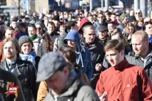 Мирний мітинг» закінчився нападом на поліцейського мітинг