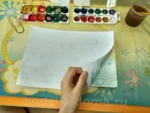 Монотипія «Захід сонця на морі» морі