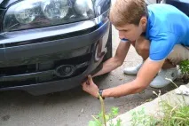 Накладки на передній бампер. накладки
