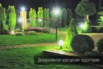 Висвітлення заміської ділянки та території будинку основи, види висвітлення