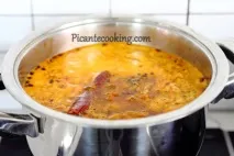 Пікантний суп з баранини з сочевицею, Picantecooking сочевицею