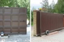 Установка металевих воріт розстібні та відкатні конструкції відкатні