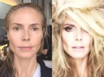 Хайді Клум показала фотографію до та після макіяжу клум