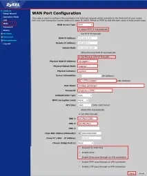 ZyXEL P-330W EE Address Subnet