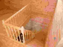3D Онлайн калькулятор розрахунок сходів на косоурах з поворотом на 90, креслення калькулятор