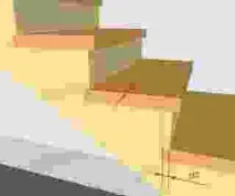 3D Онлайн калькулятор розрахунок сходів на косоурах з поворотом на 90, креслення онлайн