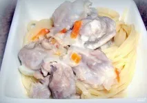 Курячі шлунки у вершковому соусі - покроковий рецепт з фото на вершковому