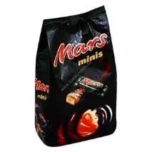 Батончик Mars minis шоколадний з нугою та карамеллю, покритий молочнимшоколадом - «Для любителів minis