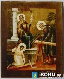 Ікона Праця Святого сімейства, Рідкісні ікони, Ікони на замовлення, Іконописна майстерня «Створюючи рідкісні