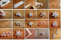 Квілінг сніжинка покроково з поетапними фото, відео майстер-класи для початківців покроково