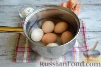 Рецепт Салат Царськи з сьомгою і креветками на салат