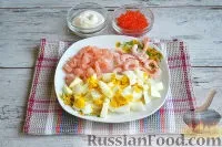 Рецепт Салат Царськи з сьомгою і креветками на царськи