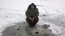 Рибалка на Печенігах взимку печенігах
