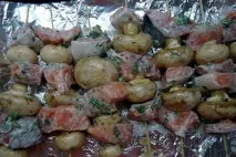 Шампіньйони на шпажках рецепти шашличків у духовці, канапе з маринованих печериць з рибою, шпажках
