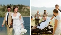 Під час весільної фотосесії нареченого вкусила гримуча змія весільної