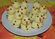 Закуска Сніговик на Новий рік - як приготувати сирну закуску на новий рік, покроково рецепт з фото сніговик