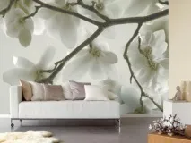 Шпалери з квітами в інтер’єрі. квітами