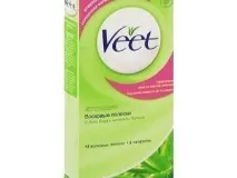 Смужки Veet для депіляції нові засоби для зони бікіні та ніг, скільки коштують гелеві для veet