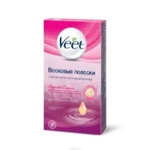 Смужки Veet для депіляції нові засоби для зони бікіні та ніг, скільки коштують гелеві для смужки