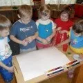 Фотозвіт колективна робота «Цей загадковий космос» у техніці «граттаж» робота