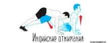 Індійські віджимання - техніка виконання техніка