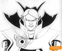 Як намалювати героя Invoker олівцем поетапно намалювати