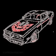 Як намалювати машину покрокова інструкція - Понтіак Файрберд (Pontiac Firebird) покрокова