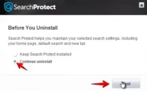 Як видалити Search Protect з комп’ютера у Windows 7, 8, XP search