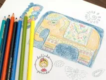 Кейн індійського слона із полімерної глини слона