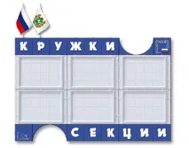Гуртки та секції в школі стенду