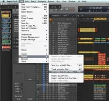 Logic Pro, щоб Pro Tools і назад Перенесення сесій між D tools