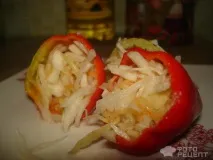 Фаршований болгарський перець на зиму, фарширований капустою. фаршований
