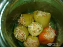 Фаршований болгарський перець на зиму, фарширований капустою. зиму